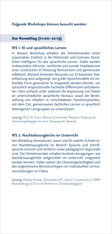 Seite 3 des Flyers TAG DER SPRACHE " 21.03.2026  in Potsdam